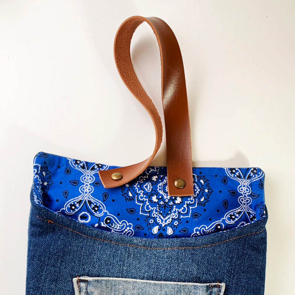Lixo Para Carro Tecido Jeans